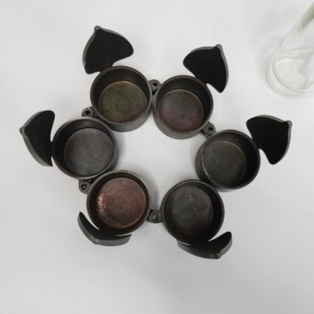 Unique Jars Spice Witchy Goth Silver Tone 6 Jars Kitchen Spells - Picture 10 of 16